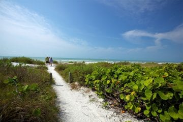 sandy walkway to beach